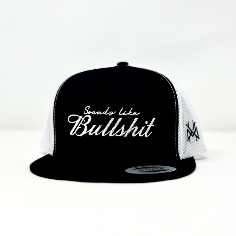 Sounds Like BS Trucker Trucker Hat by The Mad Hatter Co.