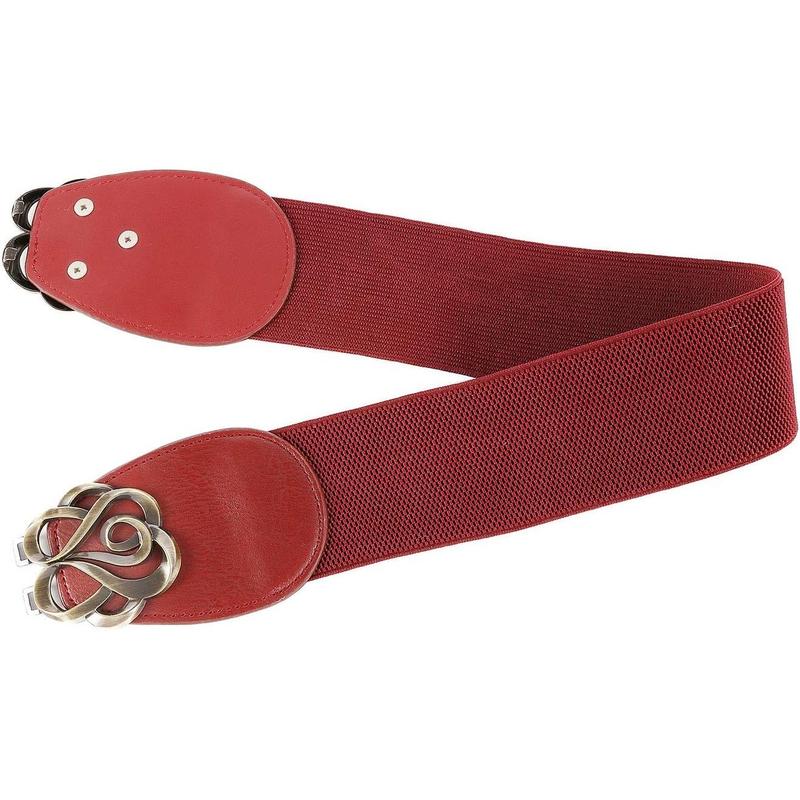 Women Stretchy Vintage Belt for Dresses Elastic Wide  Belt