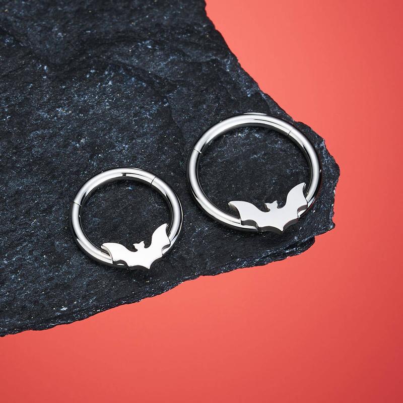 Oufer 16G Flat Bat Halloween Septum Ring