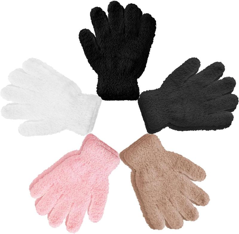 5 Pairs  Gloves  Knitted Gloves Full Finger Winter Warm Gloves Mittens for