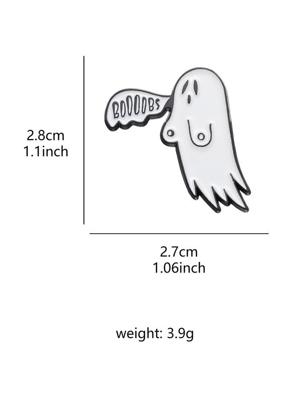 Unisex Cute Cartoon Ghost Design Brooch Pin, Alloy Clothes Brooch, Fashionable Clothes Accessories for Men & Women for Party Decoration