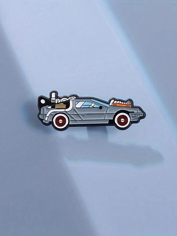 Back To The Future Car Design Brooch, Car Shape Lapel Pin, Alloy Badge Pin Accessories for Men, Ideal Choice for Gifts