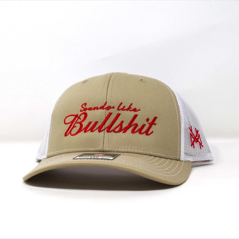 Sounds Like BS Trucker Trucker Hat by The Mad Hatter Co.