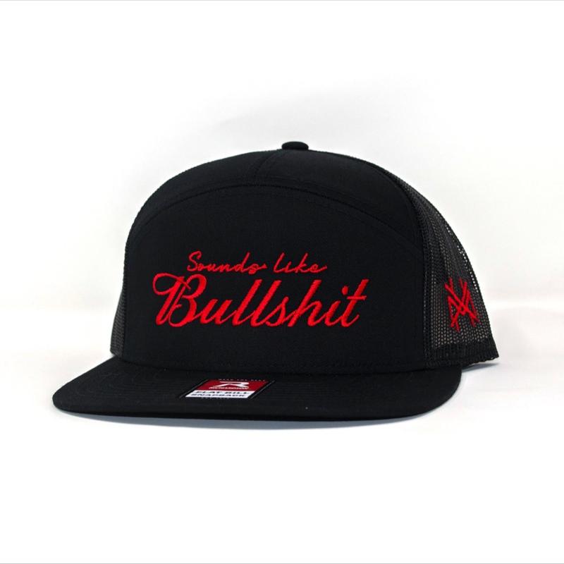 Sounds Like BS Trucker Trucker Hat by The Mad Hatter Co.