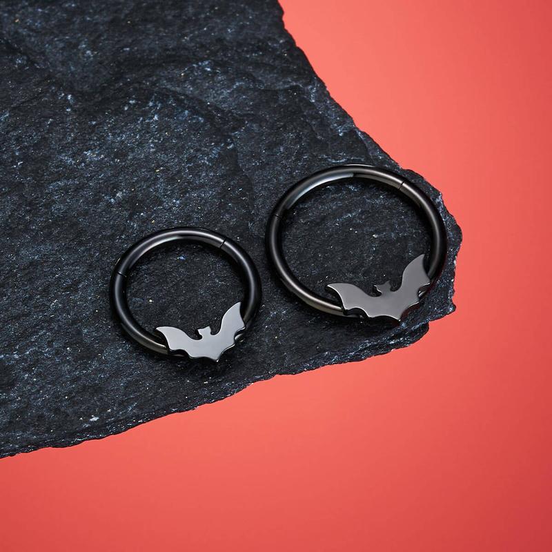 Oufer 16G Flat Bat Halloween Septum Ring