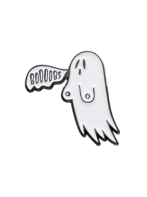 Unisex Cute Cartoon Ghost Design Brooch Pin, Alloy Clothes Brooch, Fashionable Clothes Accessories for Men & Women for Party Decoration