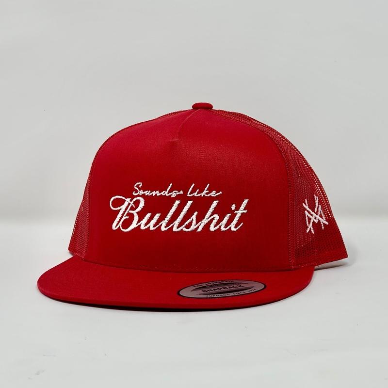 Sounds Like BS Trucker Trucker Hat by The Mad Hatter Co.