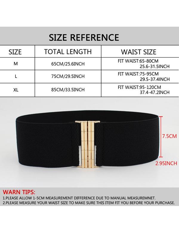 Women's Solid Color Wide Belt, Casual Elastic Waistband for Jeans Trousers, Fashion Belt for Party, Daily Clothing Decor, Trendy All-match & Exquisite Belt for Gift