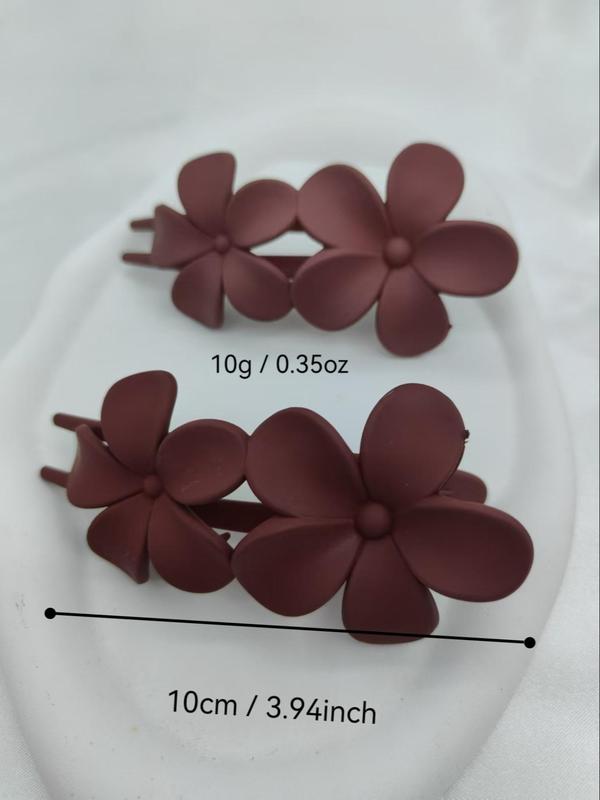 2024 New Style Double Flower Design Hair Clips, Elegant Hair Accessories for Women & Girls, Minimalist Headwear Suitable for Thick Hair, Hairstyles Ideas for Girls