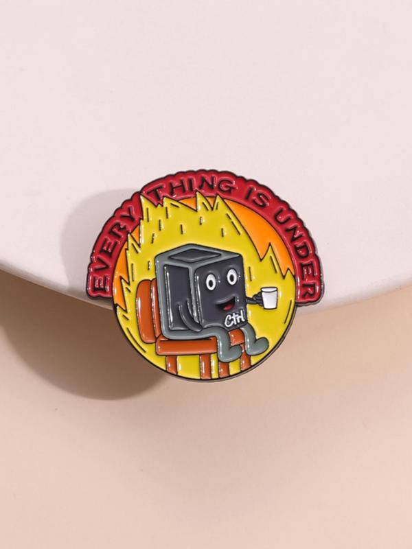 Cartoon Robot Design Brooch, Cute Fashion Alloy Badge for Daily Clothing Decor, Trendy All-match & Exquisite Accessories for Birthday Gift