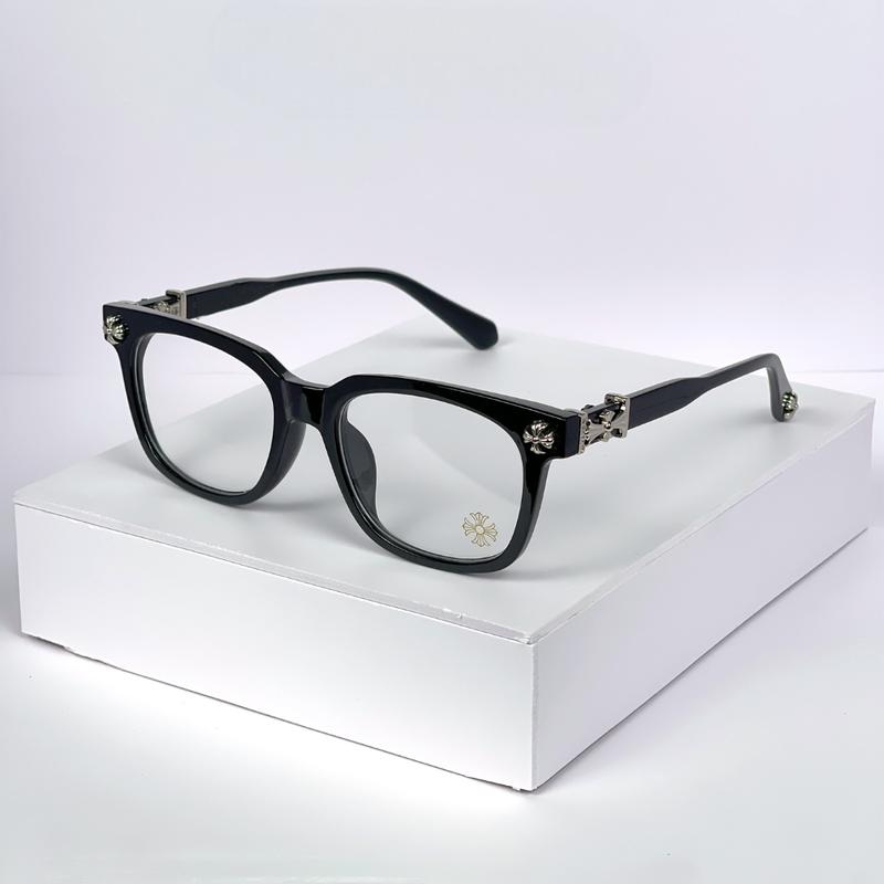 Chrome Heart Cox Ucker Gold - White - Silver Signature Frames for Men and Women with Oval Full Rim in European Style