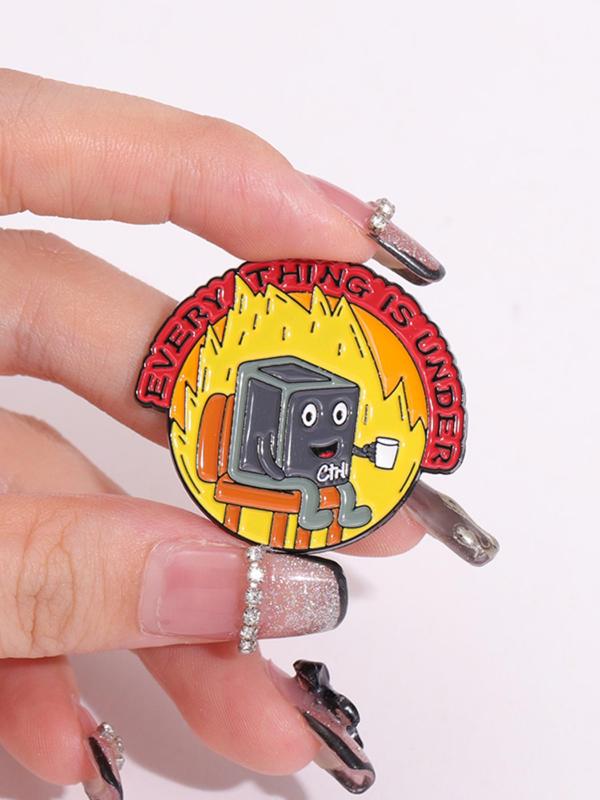 Cartoon Robot Design Brooch, Cute Fashion Alloy Badge for Daily Clothing Decor, Trendy All-match & Exquisite Accessories for Birthday Gift