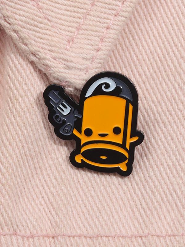 Cute Cartoon Design Brooch, Creative Alloy Badge for Daily Clothing Decor, Trendy All-match & Exquisite Brooch for Birthday Gift