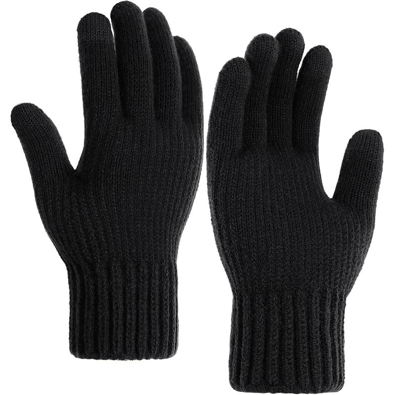 Winter Gloves for Men - Women Upgraded Touch Screen Cold Weather Thermal Warm Knit Glove