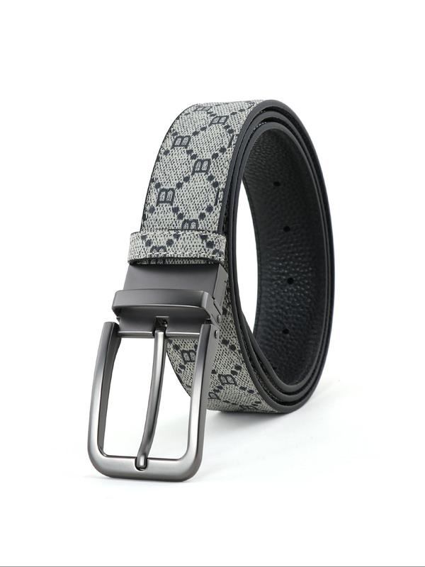 Men's Letter Print Tape Belt, 2024 New Style Business Casual Waistband for Work Office, Fashion All-match Clothes Accessories for Working, Dating, Party Wear