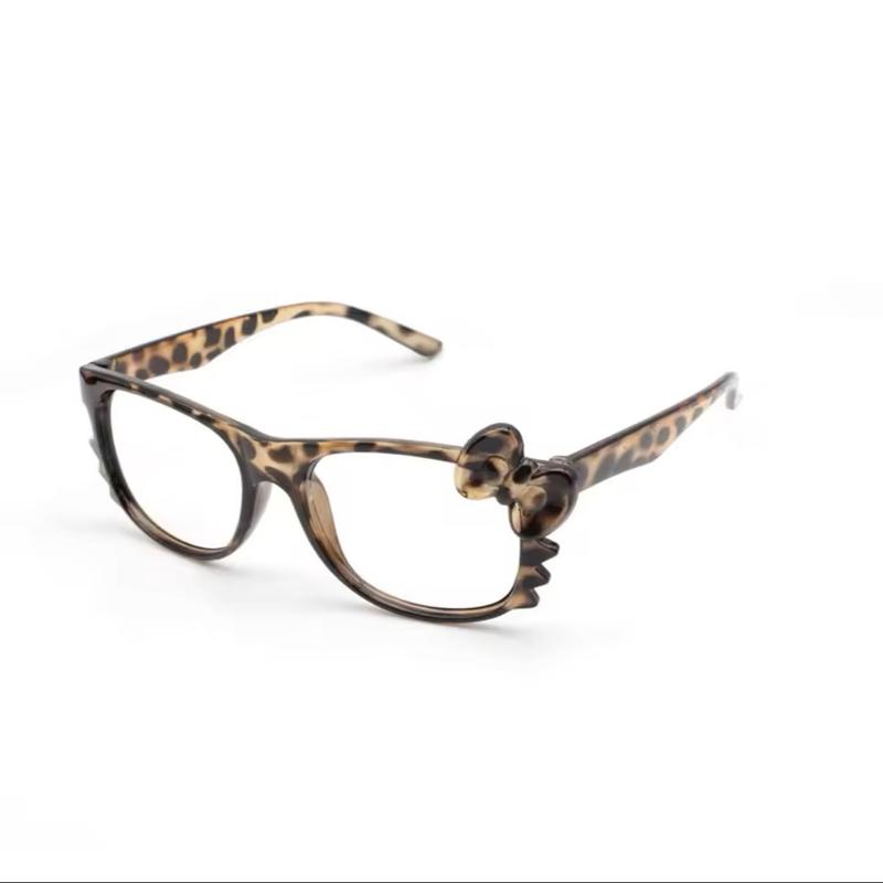 Hello Kitty Leopard Print Glasses for women trendy (NO LENSES)