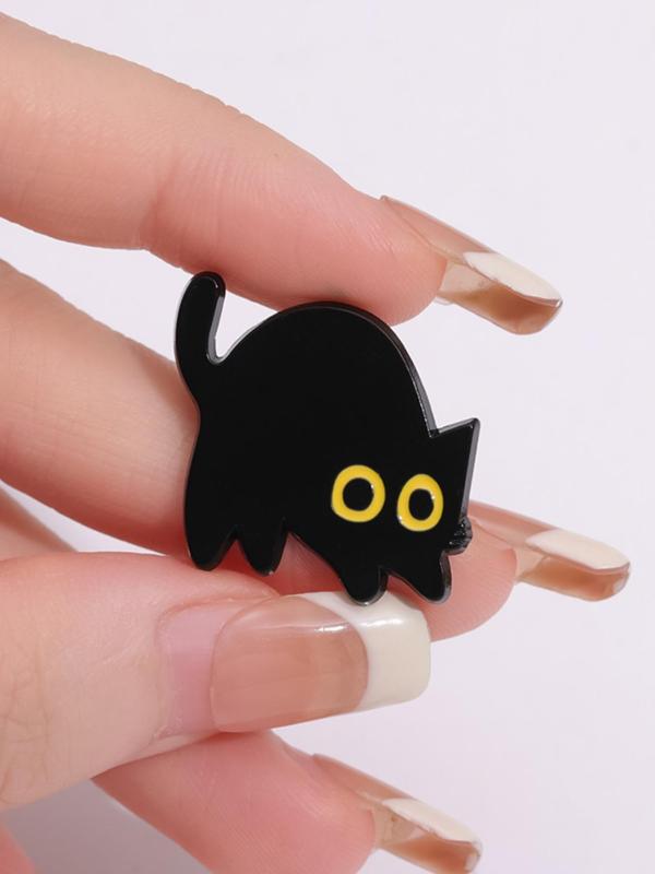 Cute Cat Design Brooch Pin, Animal Themed Alloy Badge for Daily Vacation Holiday Party Gift, Fashion Accessories As Gift for Women and Men, Creative Gift, Holiday Gift