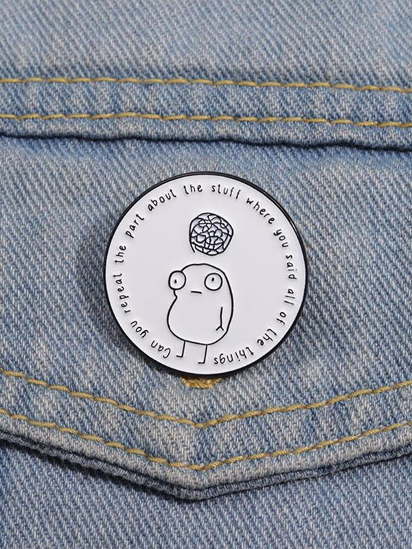 Creative Cartoon Brooch, Cute Letter Pattern Brooch, Fashion Accessories for Men & Women,  Enamel Pin Suitable for Backpacks, Jeans, Scarves, Hats Decoration  for Birthday Gift