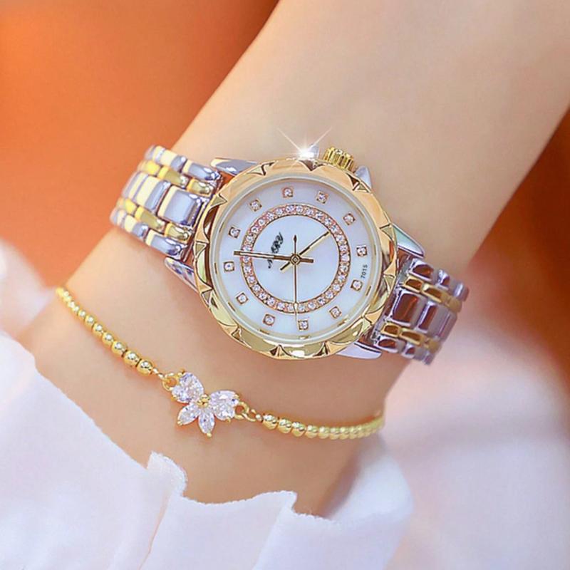 Exquisite Women's Elegant And Gorgeous Quartz Watch Dial, Waterproof Steel Strap Ladies' Wristwatch For Daily Wear