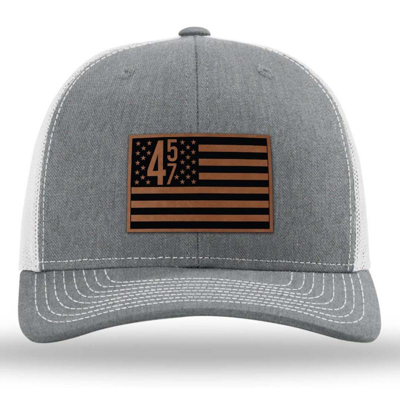 45 47 Leather Patch Hat