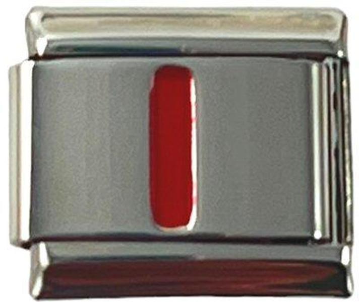 Italian Charm Link Red Letter I 9mm