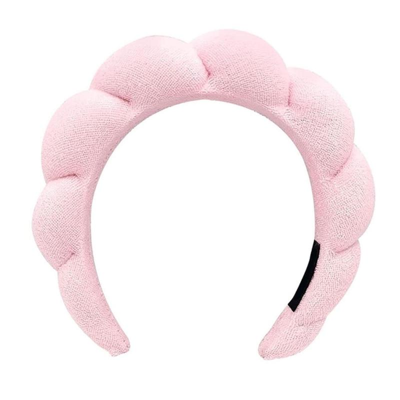 Spa Sponge Headband for Washing Face, Skincare Headbands for Makeup Removal, Shower, Hair Accessories, Terry Cloth Headbands for Women(Pink)(Creative Life Pavilion)