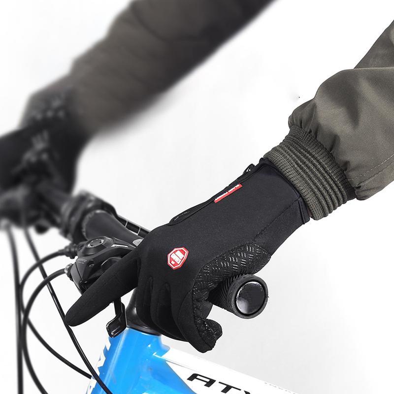 Winter warm touch screen cycling gloves, waterproof velvet sports gloves, fishing waterproof anti-slip touch screen gloves