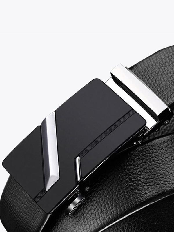 Men's Automatic Buckle Business Belt, Casual PU Leather Belt, Minimalist Belt For Young People, Without Box