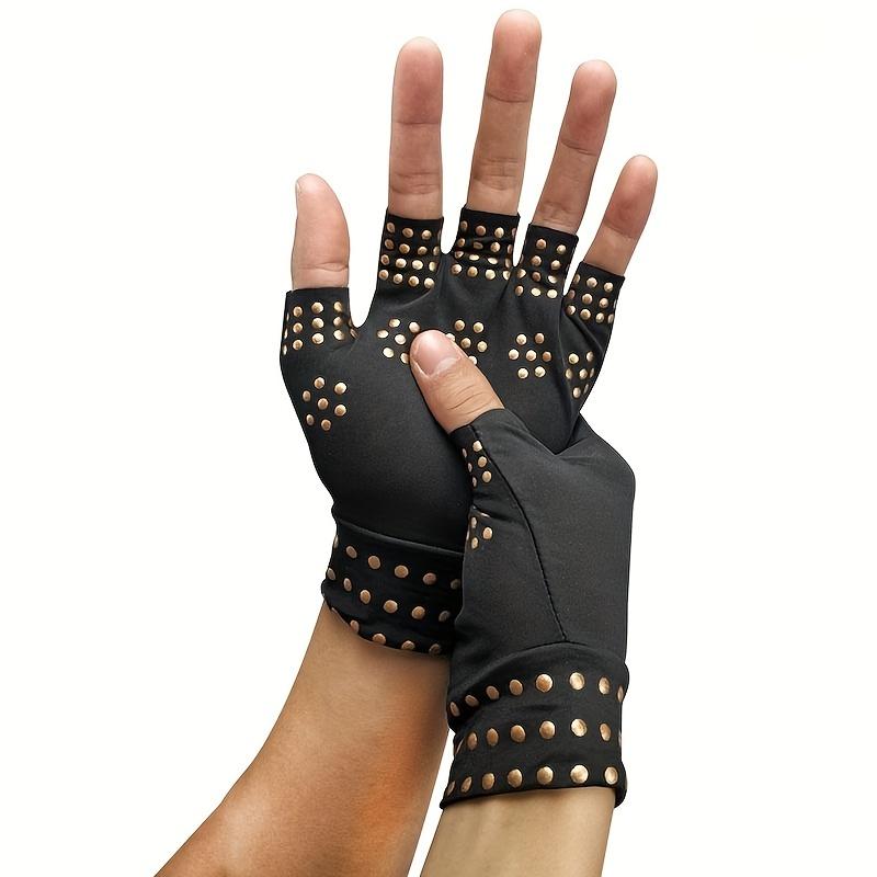 1Pair Magnetic Compression Gloves - Wrist Brace & Anti-Slip Fingerless Gloves For Women & Men