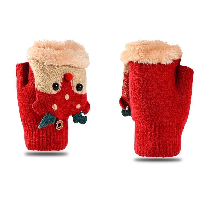 Christmas Deer Flip-Top Gloves