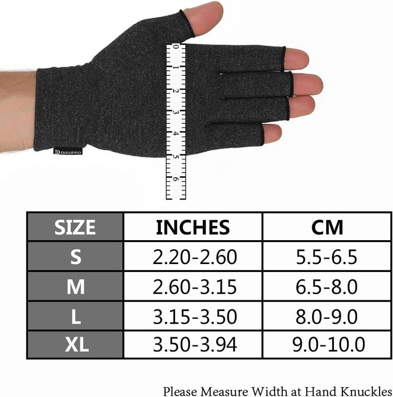 Gloves   from Rheumatoid, RSI,, Hand Gloves Fingerless for Computer Typing and Dailywork, Support for Hands and Joints (M, Black)