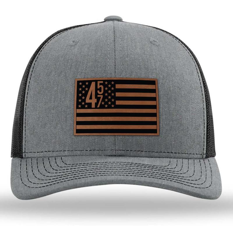 45 47 Leather Patch Hat