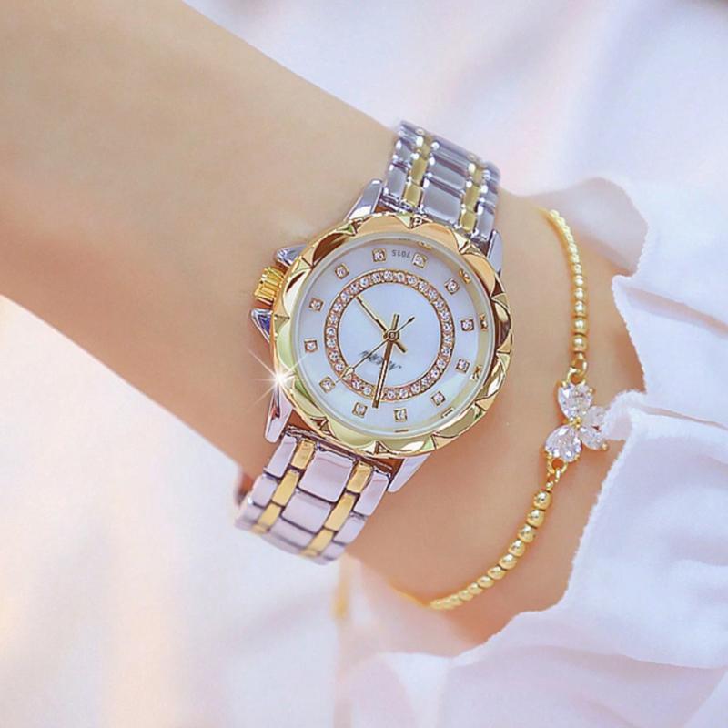 Exquisite Women's Elegant And Gorgeous Quartz Watch Dial, Waterproof Steel Strap Ladies' Wristwatch For Daily Wear