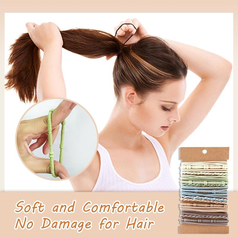 Boho Style Hair Band Set in 5 Neutral Colors - 4 Styles - Suitable for All Hair Types - 24 & 20 Pack - Hair Safe