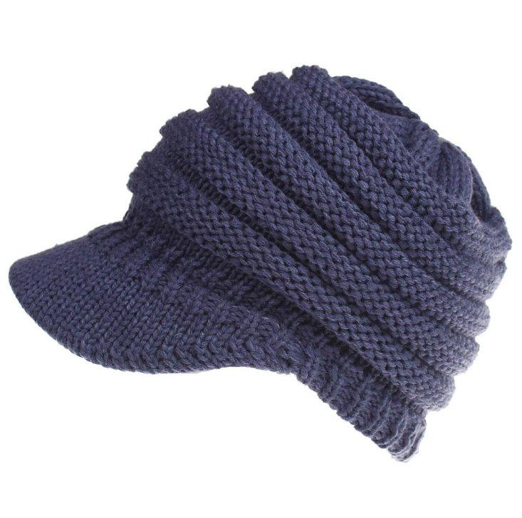 Ladies knitted baseball cap