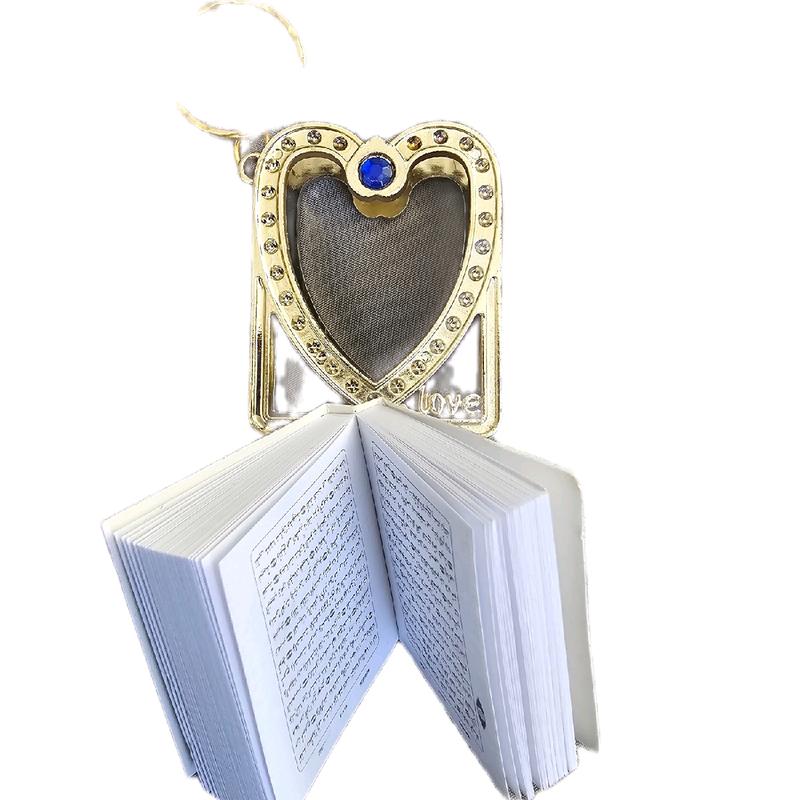 Mini Quran Book Keychain or leave in you car Perfect for keeping the Quran close, they make thoughtful gifts for loved ones. Limited stock order now and share the blessings with those who need it!