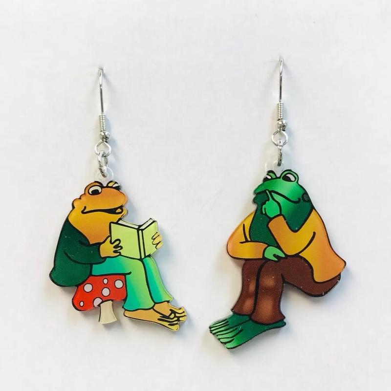 Book characters earrings Frog earrings