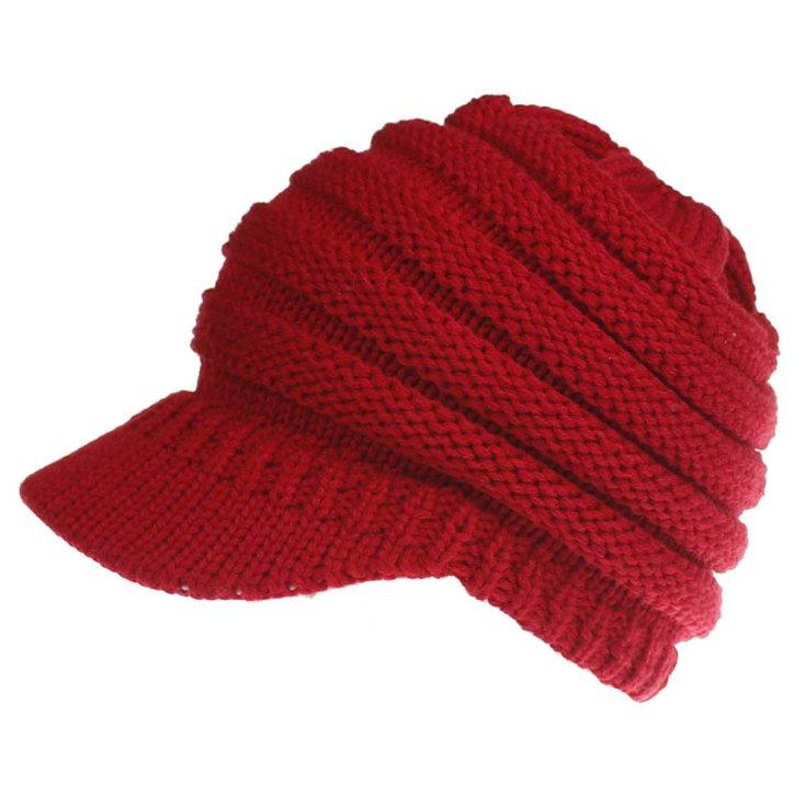 Ladies knitted baseball cap