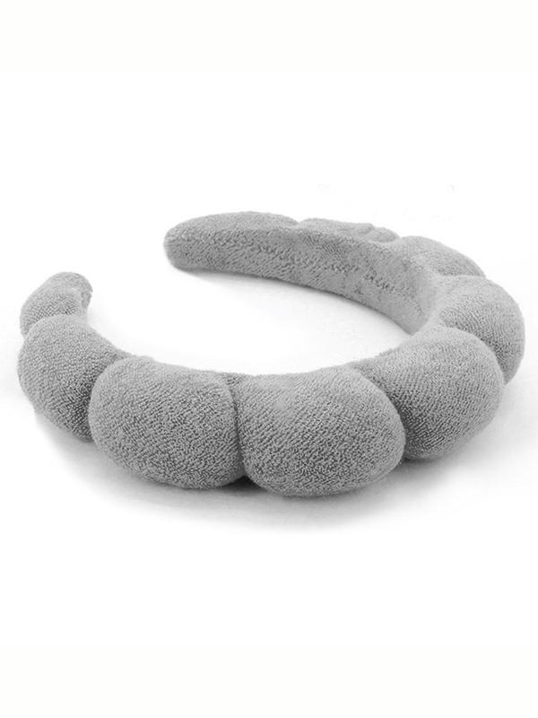 Solid Color Thick Sponge Hair Hoop For Warm & Winter, Textured Design Lovely Cute Hair Accessories For Women