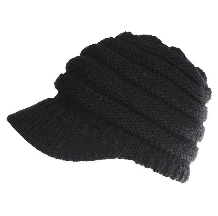 Ladies knitted baseball cap