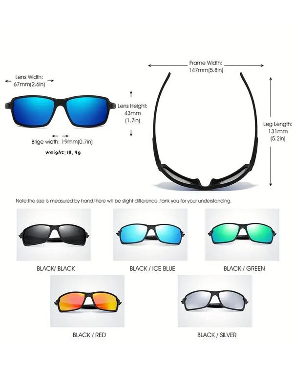 Unisex Simple Style Plain Color Sunglasses, Trendy Casual Wrap Around Sunglasses for Everyday Use, Fashion Accessories for Outdoor Activities