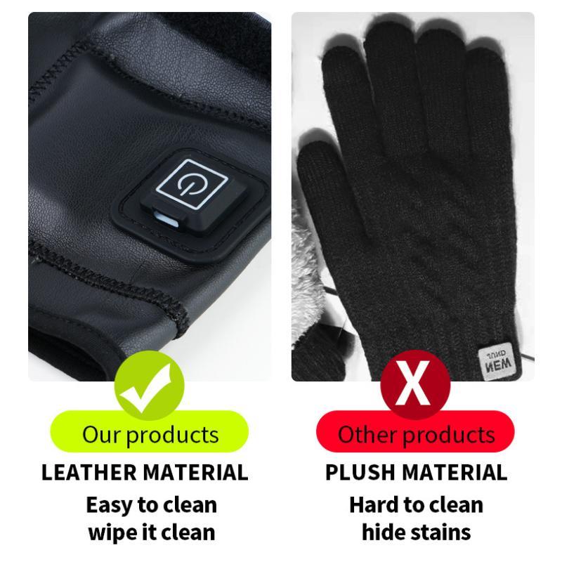 Portable Heated Gloves, 3-level Temperature Adjustment Heated Gloves, Rechargeable Hand Warmer for Outdoor Sports Cycling Camping Skiing