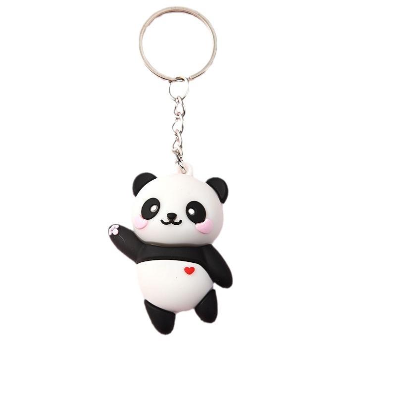 sock ，Cute panda keychain 3D doll cartoon schoolbag pendant, this is a gift link, please do not place an order.