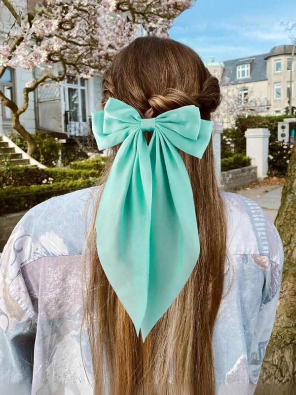 Random Color Bowknot Design Hair Clip, Cute Hair Accessories for Women & Girls, Minimalist Headwear Suitable for Thick Hair