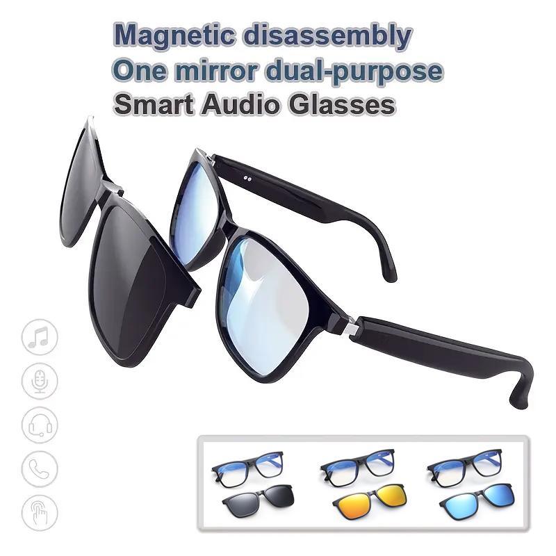 Smart Bluetooth-compatible Glasses, Built-in Microphone & Speaker, Outdoor Sports Music & Call & Sunglasses Protective Glasses, Smart Audio Glasses