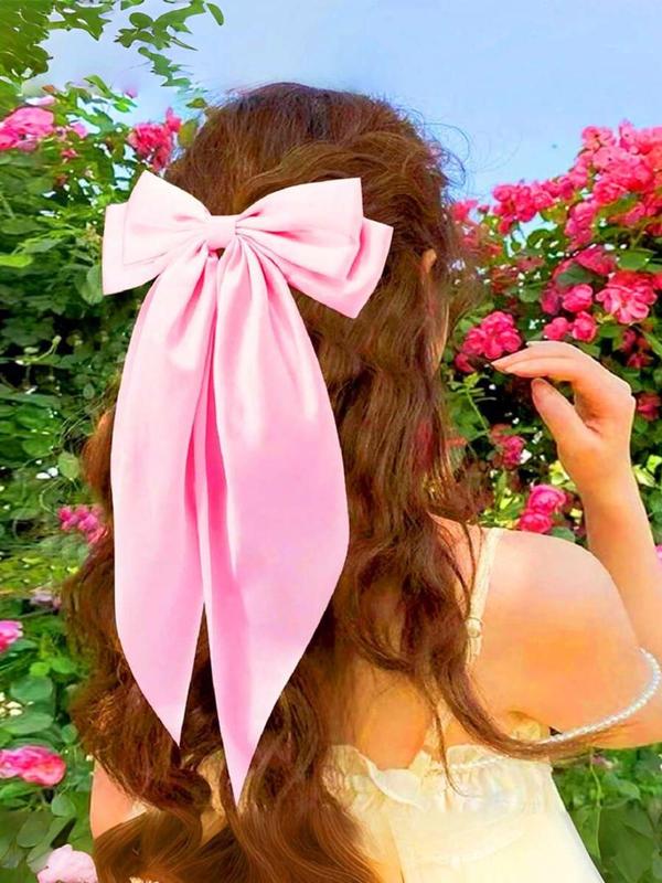 Random Color Bowknot Design Hair Clip, Cute Hair Accessories for Women & Girls, Minimalist Headwear Suitable for Thick Hair