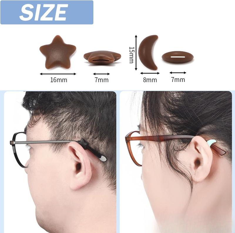 Eyeglass Ear Grips,  Eyeglasses Temple Tips Sleeve Retainer Anti Slip Holder For Glasses,Sunglasses,8 Pairs