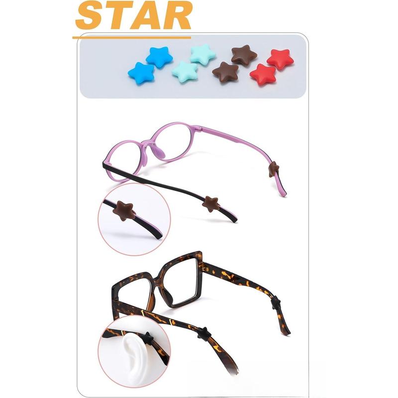 Eyeglass Ear Grips,  Eyeglasses Temple Tips Sleeve Retainer Anti Slip Holder For Glasses,Sunglasses,8 Pairs